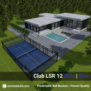 Artificial Grass Padel Court Kit Club LSR 12 Blue and Blue 3D View