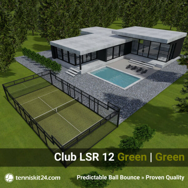 Artificial Grass Padel Court Kit Club LSR 12 Green and Green 3D View