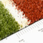 Artificial Grass Tennis Court Kit Base 20 Red and Green Top View with Ruler