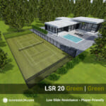 Artificial Grass Tennis Court Kit LSR 20 Green and Green 3D View