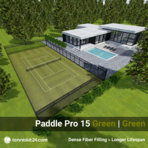Artificial Grass Tennis Court Kit Paddle Pro Green and Green 3D View