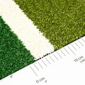 Artificial Grass Tennis Court Kit Supersoft Green and Summer Green Top View with Ruler