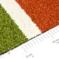 Artificial Grass Tennis Court Kit Supersoft Red and Green Top View with Ruler