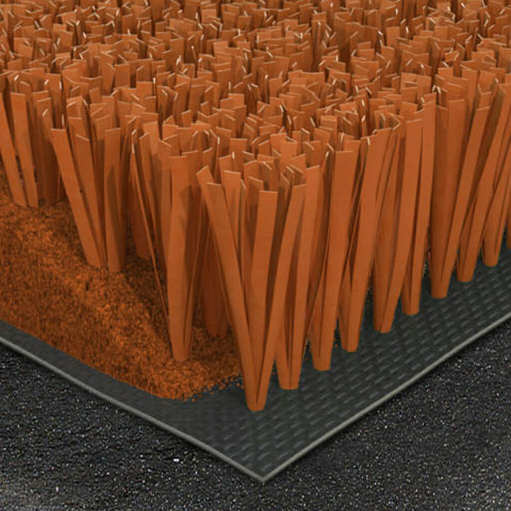 Artificial Tennis Grass Advantage Red Court Infill 3D View