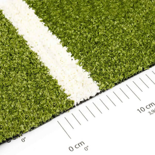 Artificial Tennis Grass Supersoft Green and Green Top View with Ruler