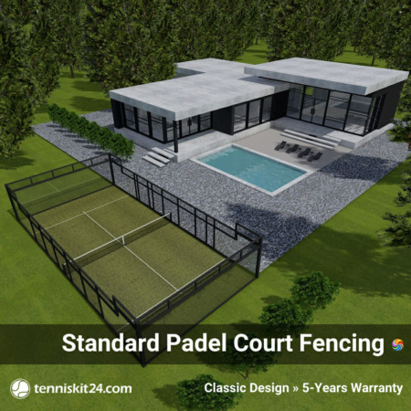 Padel Court Fencing Standard Any RAL Color 3D View
