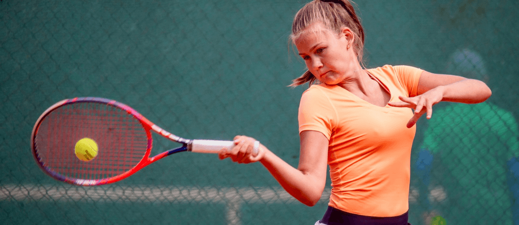 Girl playing tennis