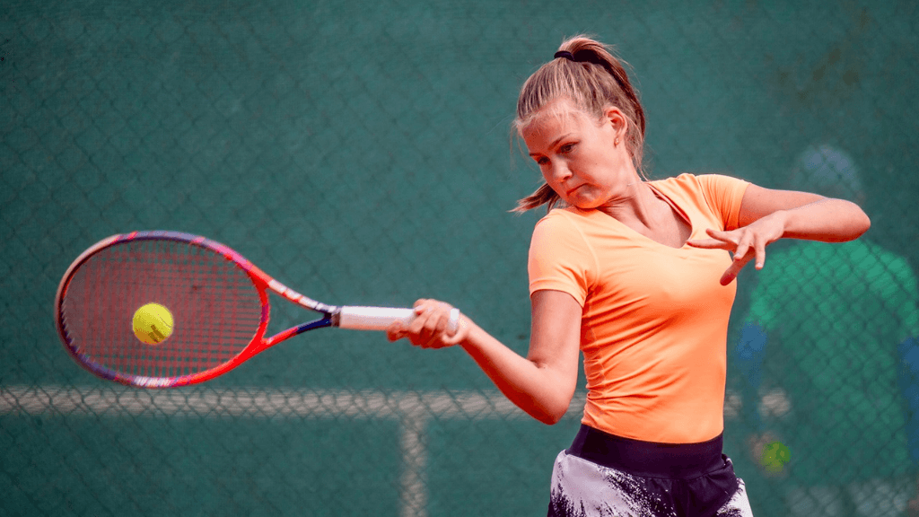 Girl playing tennis