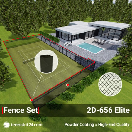Tennis Court Fence Set 2D-656 Elite