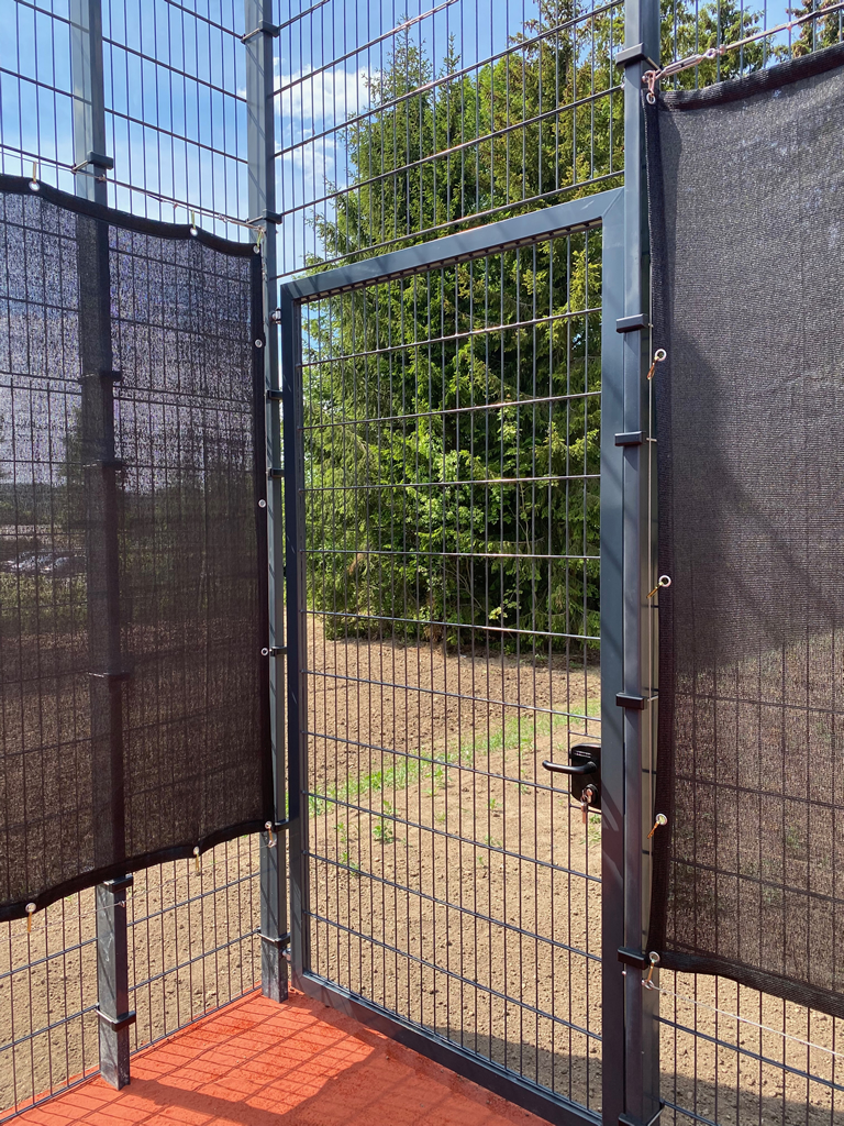 Tennis Court Fence Set 2D-656 Elite – Entrance Gate View