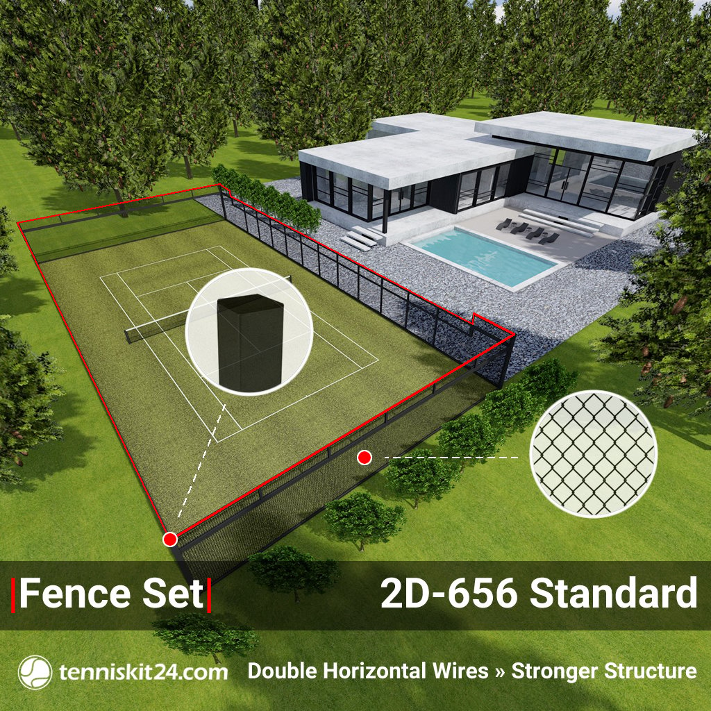 Tennis Court Fence Set 2D-656 Standard