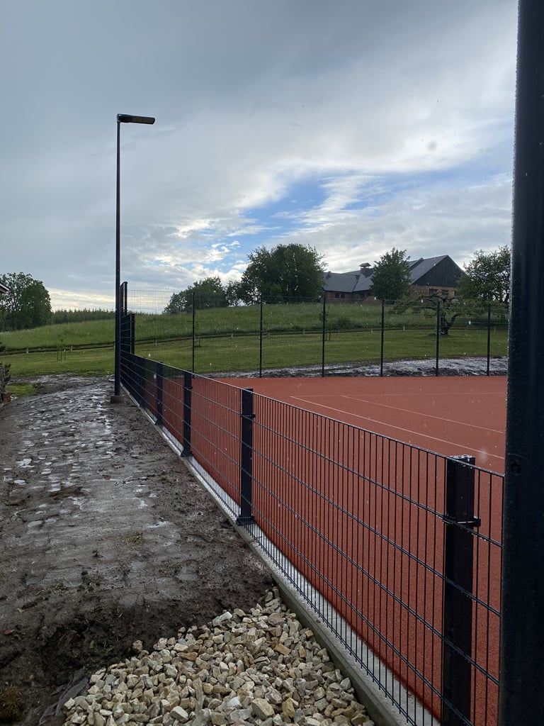 Tennis Court Fence Set 2D-656 Standard – Long Side View