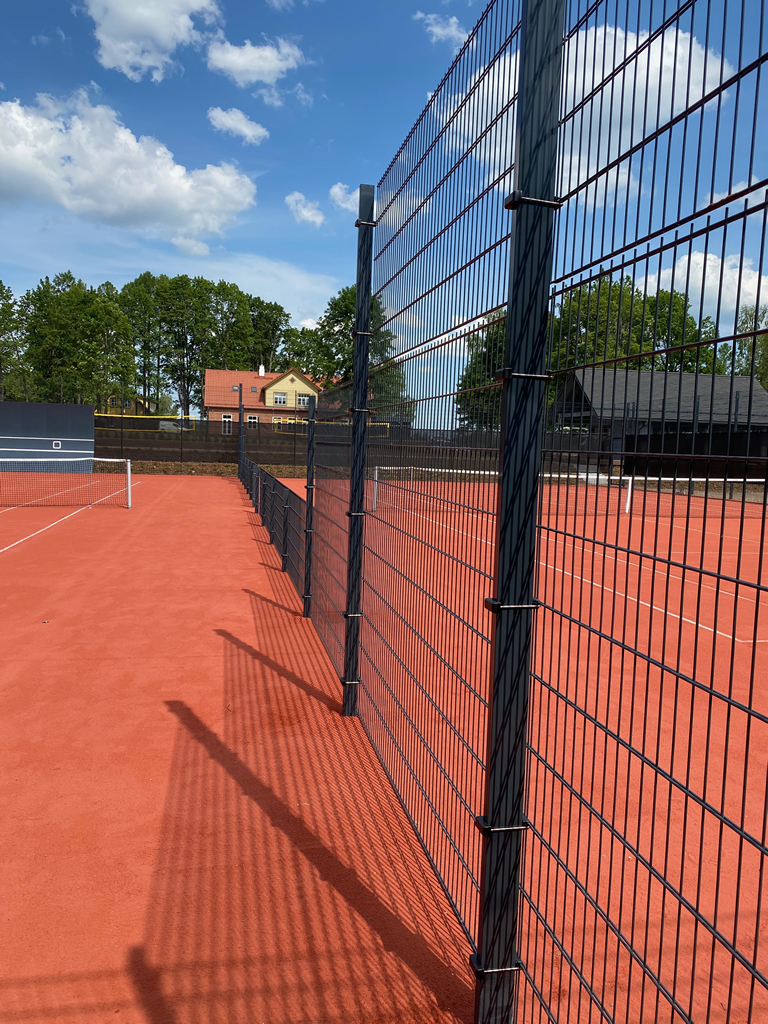 Tennis Court Fence Set 2D-656 Standard - Two Fields Separated by a Fence View